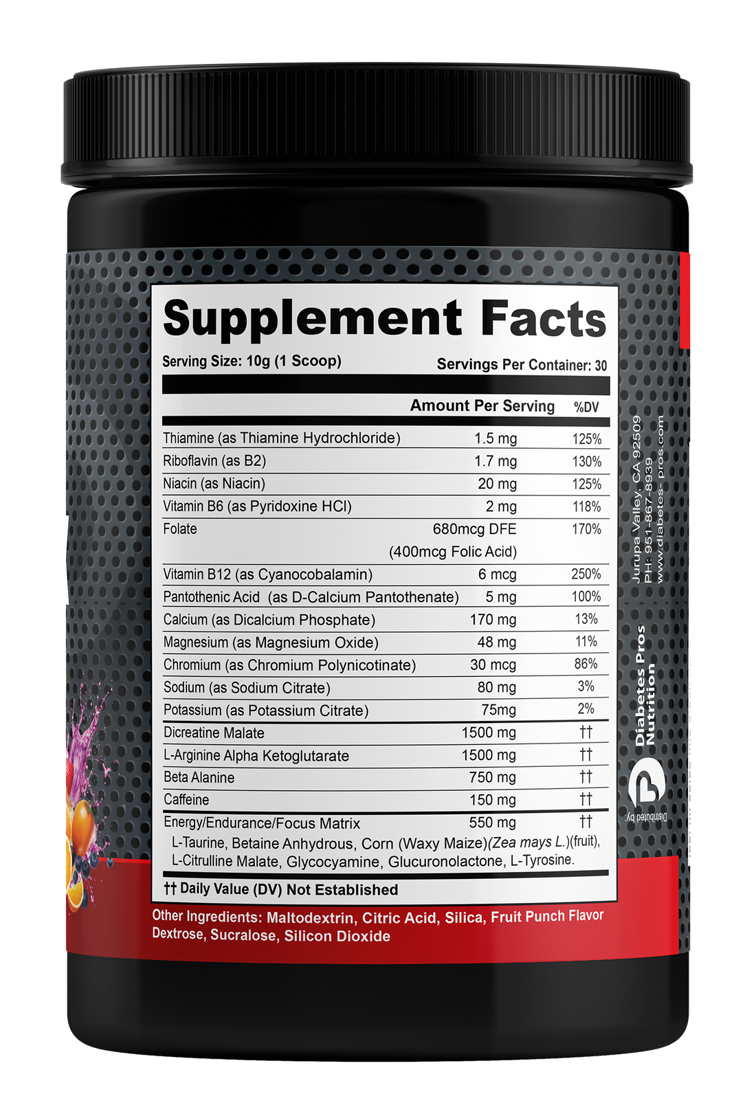 NUTRI SHOCK PRE-WORKOUT (FRUIT PUNCH)